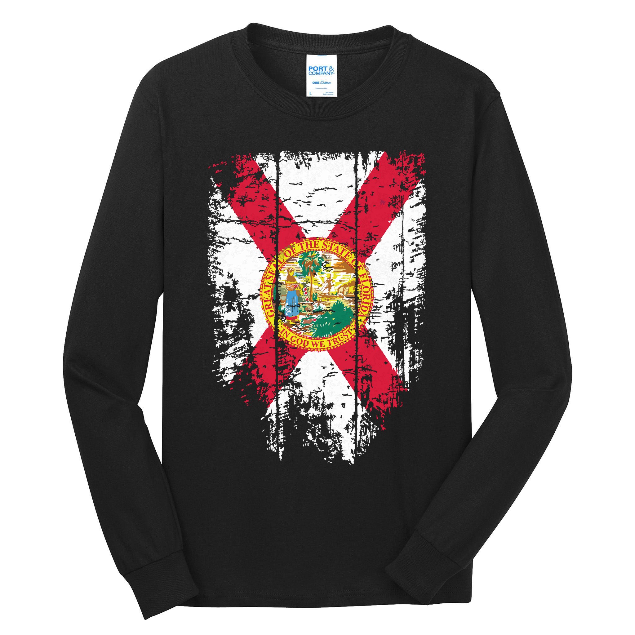 Florida Vintage Distressed Florida Flag Tall Long Sleeve T-Shirt