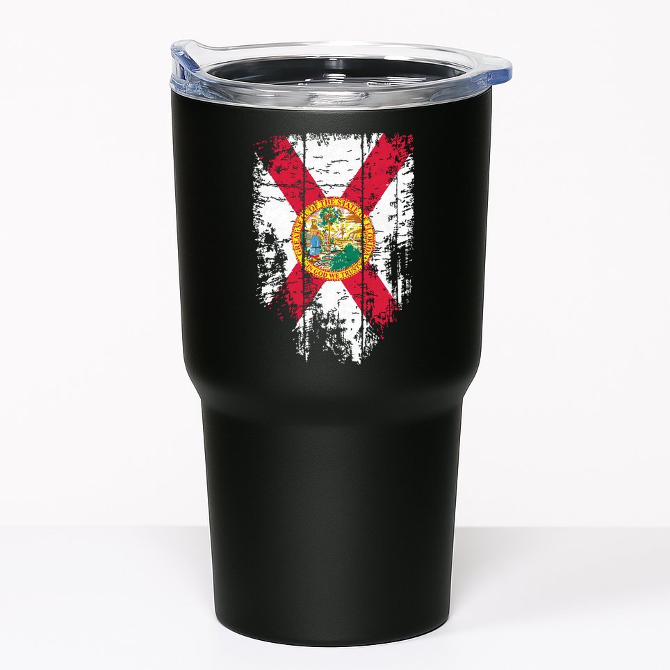 Florida Vintage Distressed Florida Flag Tumbler