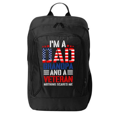 Funny Veteran Dad 4th Of July Independence Day Usd Flag City Backpack