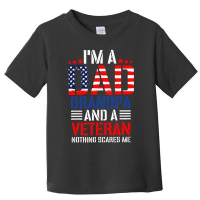 Funny Veteran Dad 4th Of July Independence Day Usd Flag Toddler T-Shirt