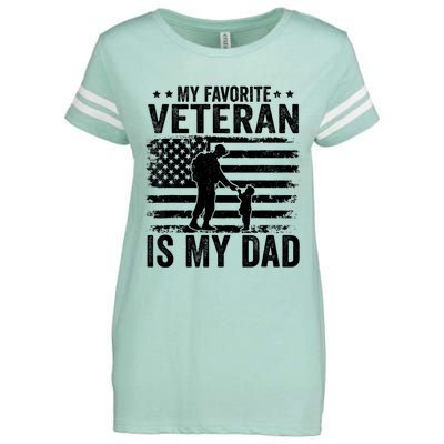 Father Veterans Day My Favorite Veteran Is My Dad Enza Ladies Jersey Football T-Shirt