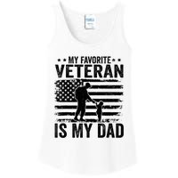 Father Veterans Day My Favorite Veteran Is My Dad Ladies Essential Tank