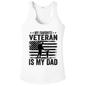 Father Veterans Day My Favorite Veteran Is My Dad Ladies PosiCharge Competitor Racerback Tank