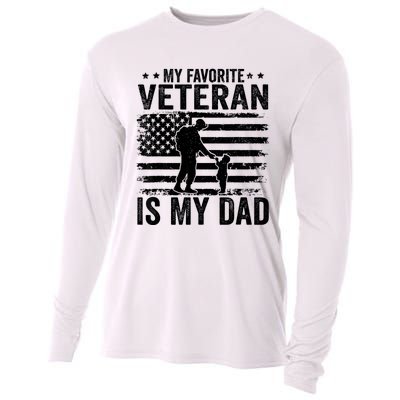 Father Veterans Day My Favorite Veteran Is My Dad Cooling Performance Long Sleeve Crew