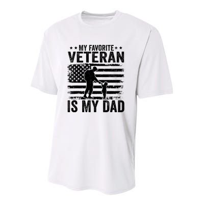 Father Veterans Day My Favorite Veteran Is My Dad Youth Performance Sprint T-Shirt