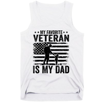 Father Veterans Day My Favorite Veteran Is My Dad Tank Top