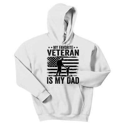 Father Veterans Day My Favorite Veteran Is My Dad Kids Hoodie