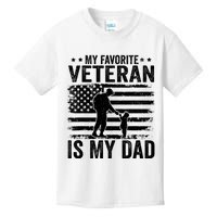 Father Veterans Day My Favorite Veteran Is My Dad Kids T-Shirt