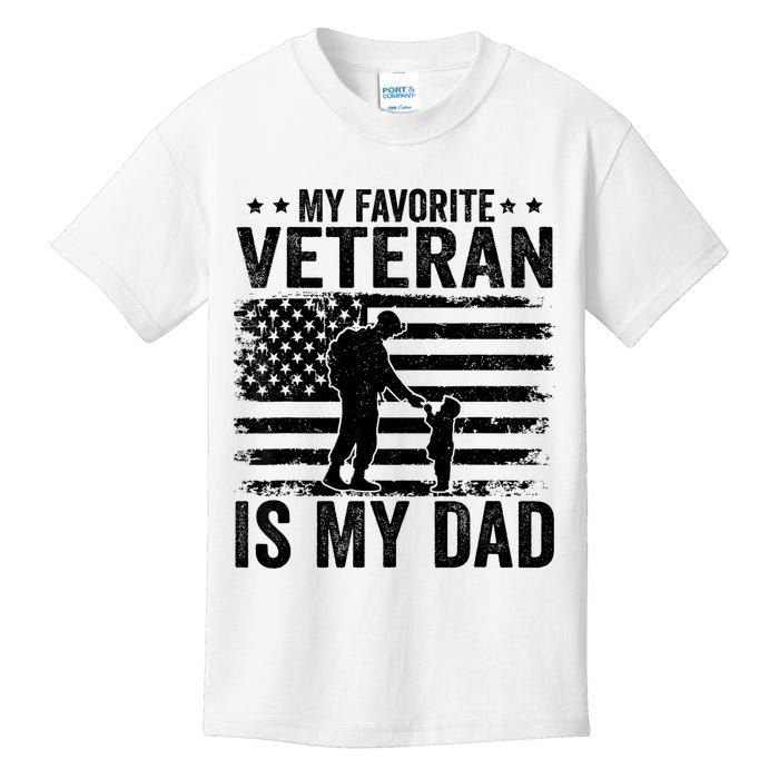 Father Veterans Day My Favorite Veteran Is My Dad Kids T-Shirt