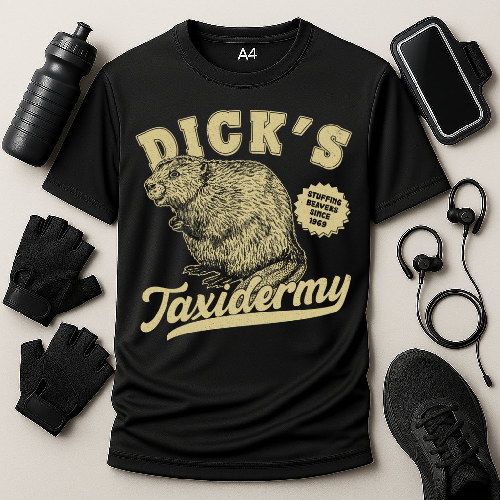 Funny Vintage Dick's Taxidermy Cooling Performance Crew T-Shirt