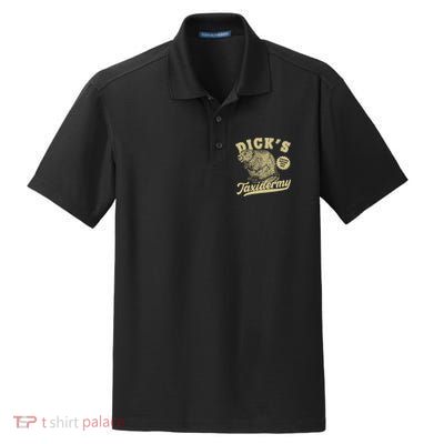 Funny Vintage Dick's Taxidermy Dry Zone Grid Polo