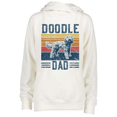 Funny Vintage Doodle Dad Aussie Doodle & Goldendoodle Womens Funnel Neck Pullover Hood