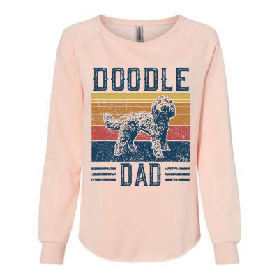 Funny Vintage Doodle Dad Aussie Doodle & Goldendoodle Womens California Wash Sweatshirt