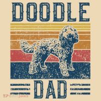 Funny Vintage Doodle Dad Aussie Doodle & Goldendoodle Drawstring Bag