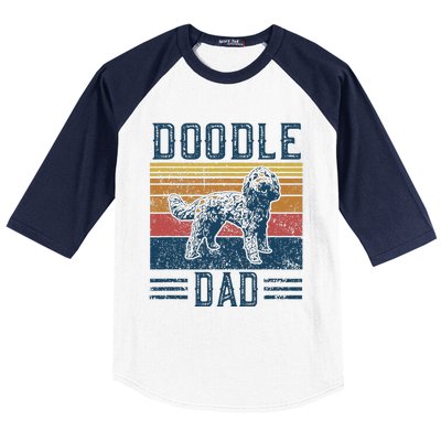 Funny Vintage Doodle Dad Aussie Doodle & Goldendoodle Baseball Sleeve Shirt