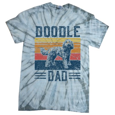 Funny Vintage Doodle Dad Aussie Doodle & Goldendoodle Tie-Dye T-Shirt