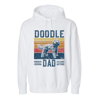 Funny Vintage Doodle Dad Aussie Doodle & Goldendoodle Garment-Dyed Fleece Hoodie