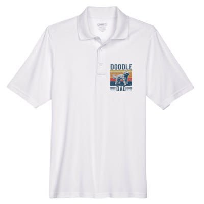 Funny Vintage Doodle Dad Aussie Doodle & Goldendoodle Men's Origin Performance Piqué Polo