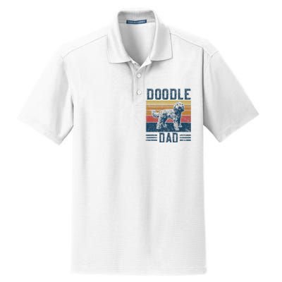 Funny Vintage Doodle Dad Aussie Doodle & Goldendoodle Dry Zone Grid Polo