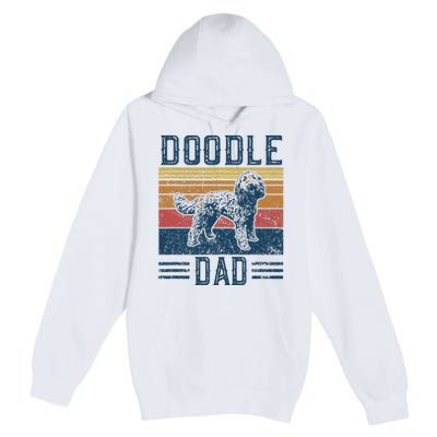 Funny Vintage Doodle Dad Aussie Doodle & Goldendoodle Premium Pullover Hoodie