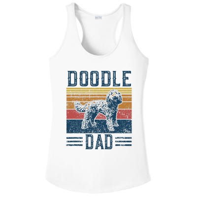 Funny Vintage Doodle Dad Aussie Doodle & Goldendoodle Ladies PosiCharge Competitor Racerback Tank