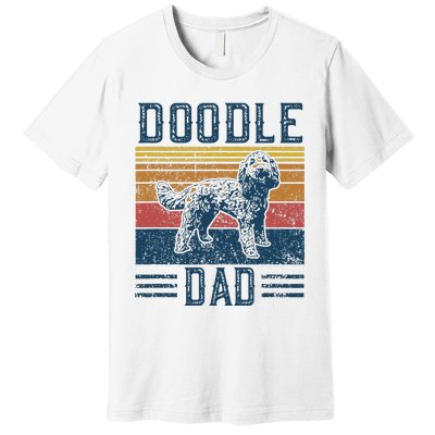 Funny Vintage Doodle Dad Aussie Doodle & Goldendoodle Premium T-Shirt