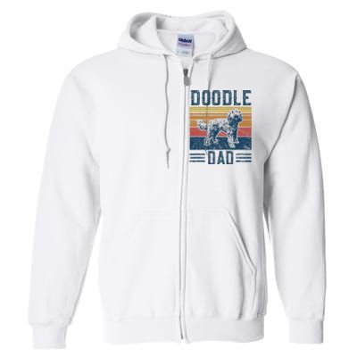 Funny Vintage Doodle Dad Aussie Doodle & Goldendoodle Full Zip Hoodie