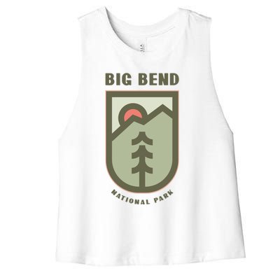 Family Vacation Design Funny Gift Big Bend National Park Gift Women's Racerback Cropped Tank