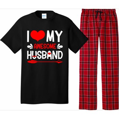 Funny Valentines Day Couple I Love My Awesome Funny Husband Great Gift Pajama Set