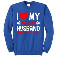 Funny Valentines Day Couple I Love My Awesome Funny Husband Great Gift Sweatshirt