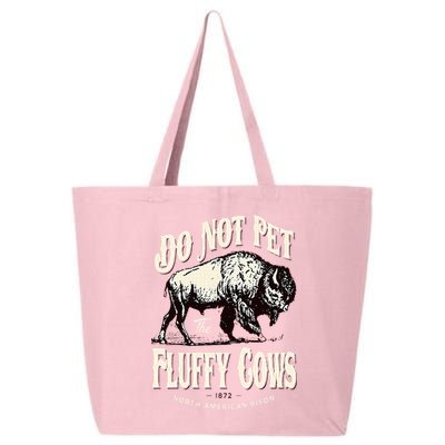Funny Vintage Do Not Pet the Fluffy Cows American Bison 25L Jumbo Tote