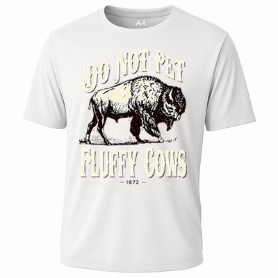 Funny Vintage Do Not Pet the Fluffy Cows American Bison Performance Shirt