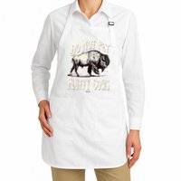 Funny Vintage Do Not Pet the Fluffy Cows American Bison Apron