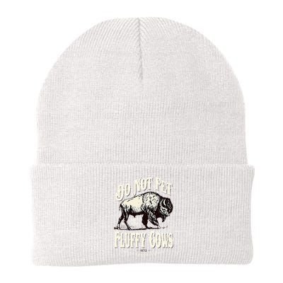 Funny Vintage Do Not Pet the Fluffy Cows American Bison Beanie