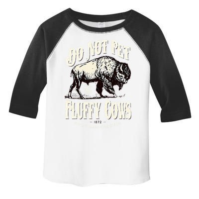 Funny Vintage Do Not Pet the Fluffy Cows American Bison Toddler Fine Jersey T-Shirt