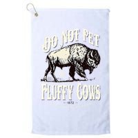 Funny Vintage Do Not Pet the Fluffy Cows American Bison Golf Towel