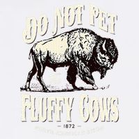 Funny Vintage Do Not Pet the Fluffy Cows American Bison Golf Towel