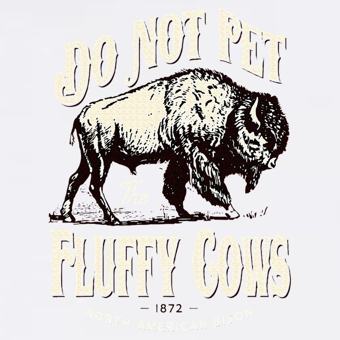 Funny Vintage Do Not Pet the Fluffy Cows American Bison Golf Towel
