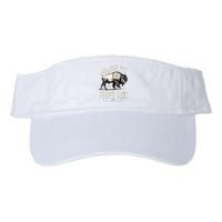 Funny Vintage Do Not Pet the Fluffy Cows American Bison Valucap Bio-Washed Visor