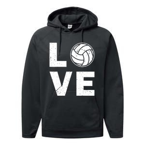 Funny Volleyball Design For Ball Volleyball Player Performance Fleece Hoodie