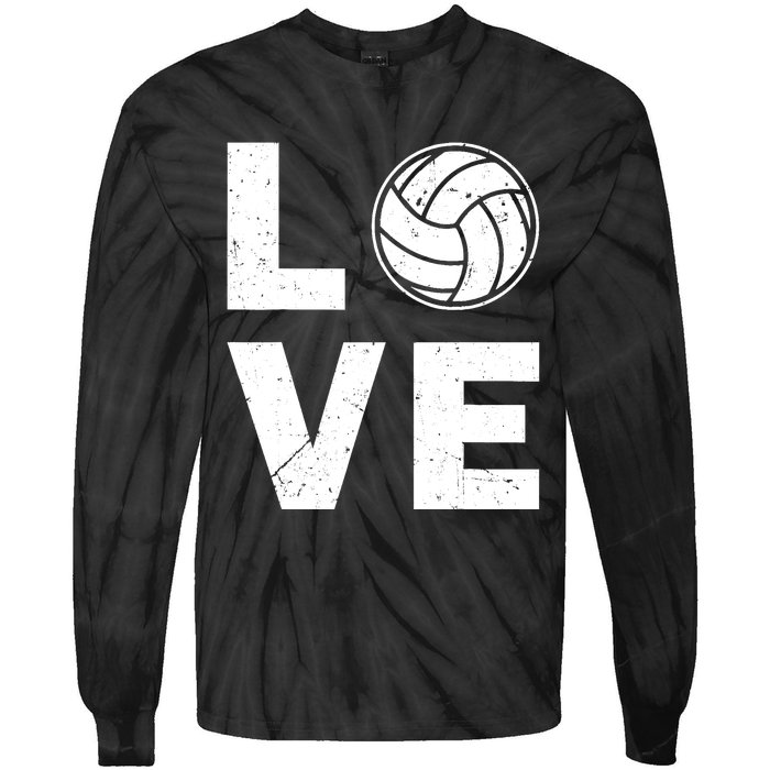 Funny Volleyball Design For Ball Volleyball Player Tie-Dye Long Sleeve Shirt