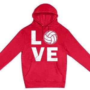 Funny Volleyball Design For Ball Volleyball Player Premium Pullover Hoodie