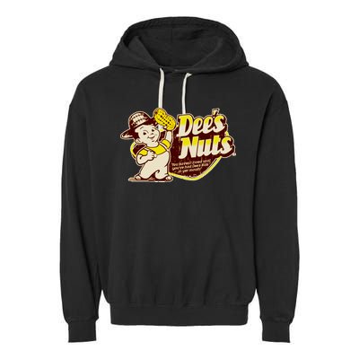 Funny Vintage Dee's Nuts Logo Garment-Dyed Fleece Hoodie