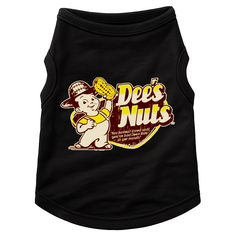 Funny Vintage Dee's Nuts Logo Doggie Tank