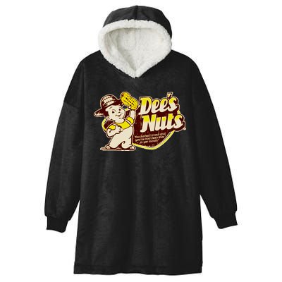 Funny Vintage Dee's Nuts Logo Hooded Wearable Blanket
