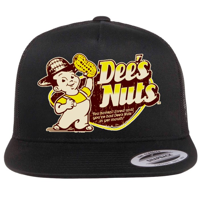 Funny Vintage Dee's Nuts Logo Flatbill Hat