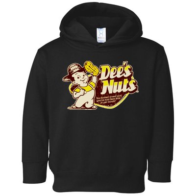 Funny Vintage Dee's Nuts Logo Toddler Hoodie