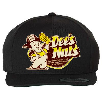 Funny Vintage Dee's Nuts Logo Wool Snapback Cap