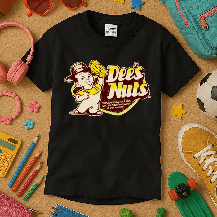 Funny Vintage Dee's Nuts Logo Kids T-Shirt