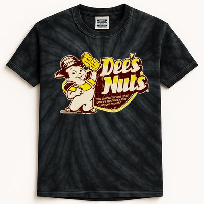 Funny Vintage Dee's Nuts Logo Kids Tie-Dye T-Shirt